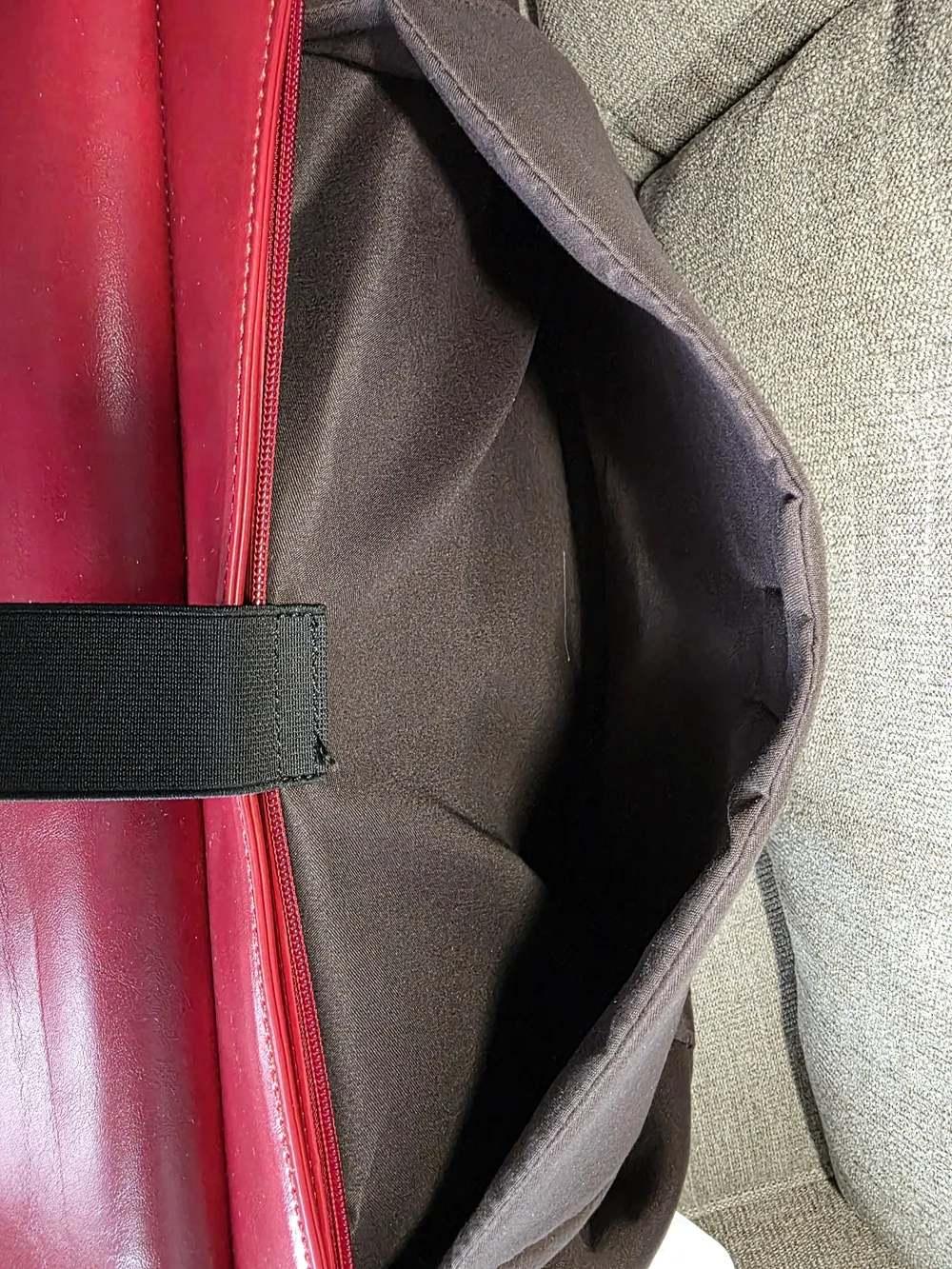 Walasa Red Split Leather Vintage Briefcase Laptop Bag - Pristine Like New!